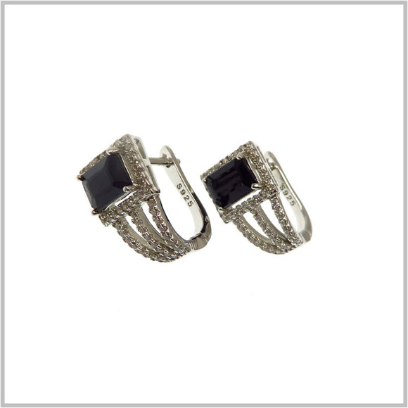 AN6.111 Sapphire Earrings Sterling Silver