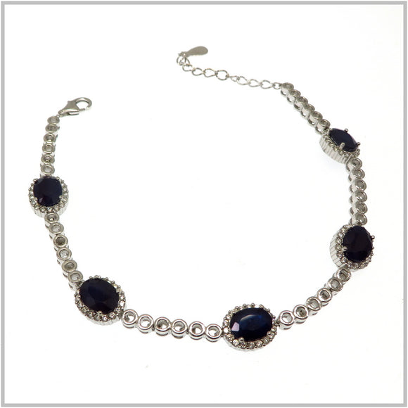AN6.18 Sapphire Bracelet Sterling Silver