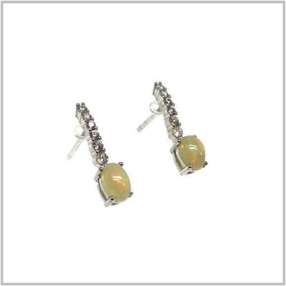 AN8.204 Opal Earrings Sterling Silver