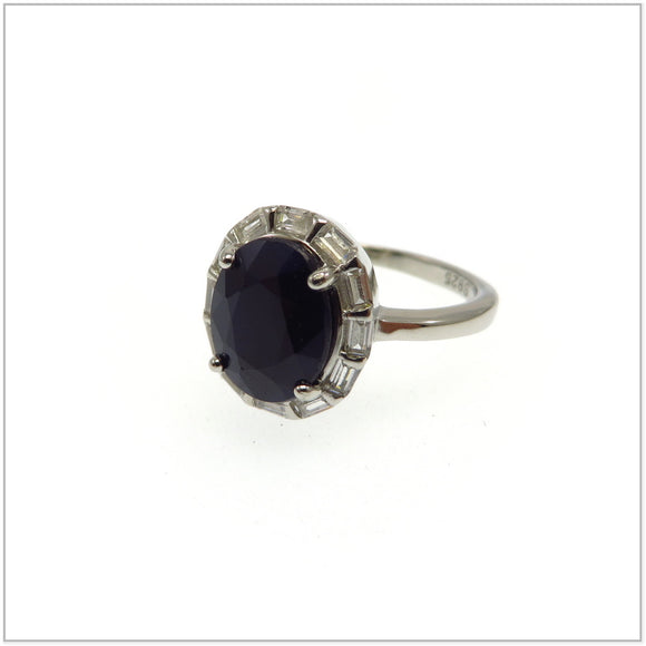 AN7.94 Sapphire Ring Sterling Silver