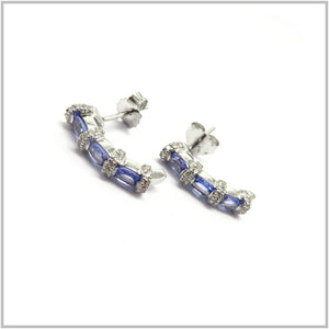AN8.121 Tanzanite Earrings Sterling Silver