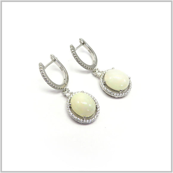 AN8.202 Opal Earrings Sterling Silver