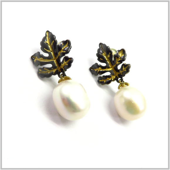 AN8.231 Pearl Earrings Gold Plated Sterling Silver