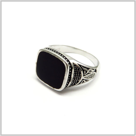 AN8.269 Men's Ring Black Sterling Silver