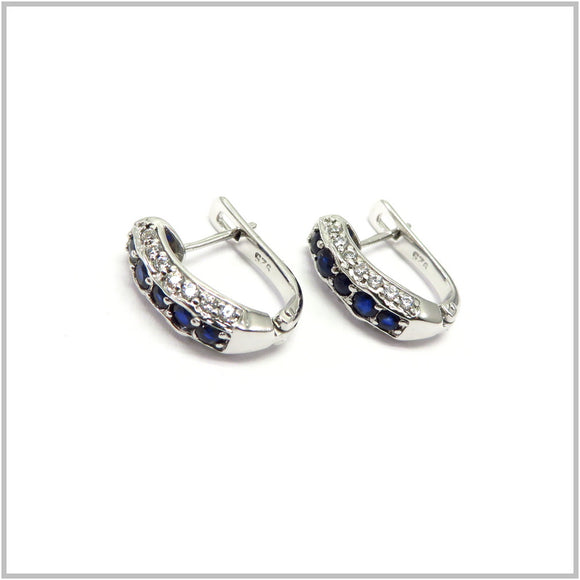 AN8.300 Sapphire Earrings Sterling Silver