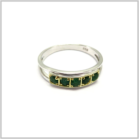 AN8.310 Emerald Ring Sterling Silver