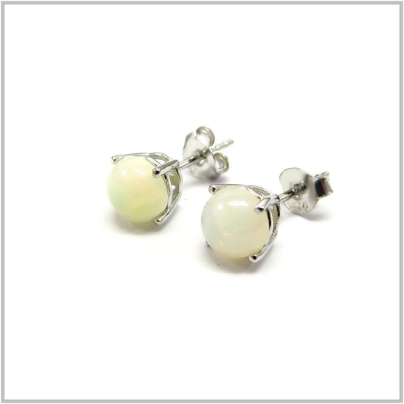 AN8.358 Opal Stud Earrings Sterling Silver