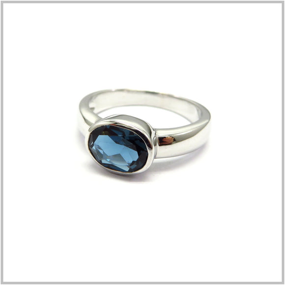 AN8.35 London Blue Topaz Ring Sterling Silver