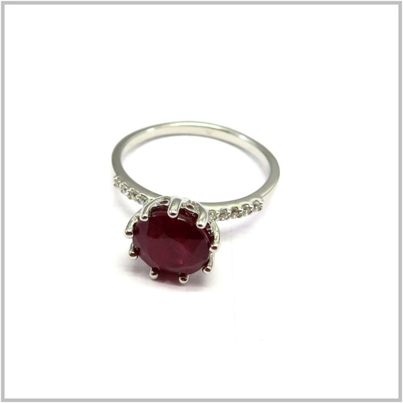 AN8.64 Ruby Ring Sterling Silver