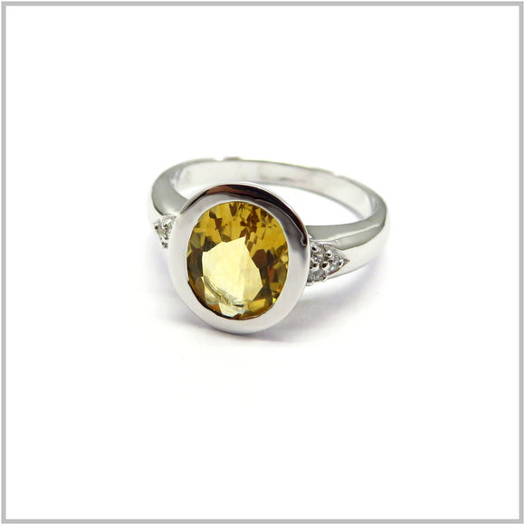 AN8.7 Citrine Ring Sterling Silver