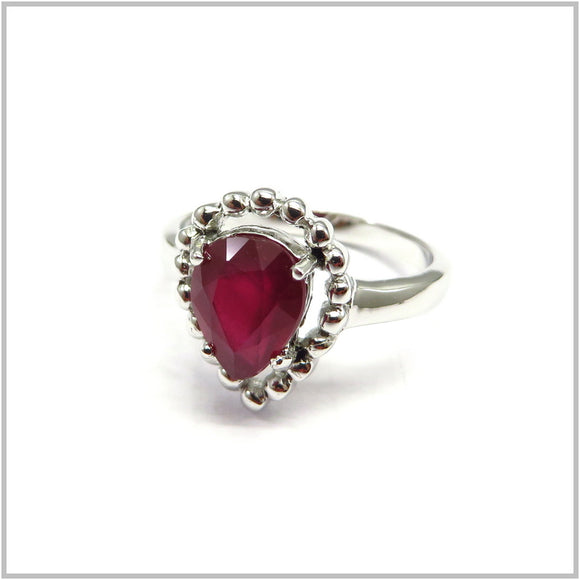 AN8.80 Ruby Ring Sterling Silver
