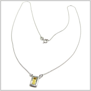 AN8.99 Citrine Necklace Sterling Silver