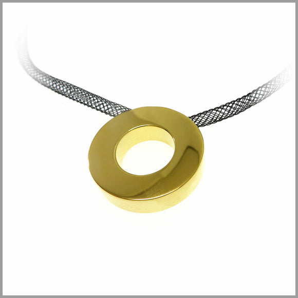 CH7.43 Modern Gold Plated Circle Pendant