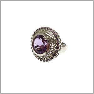 HG19.35 Ornate Amethyst Ring