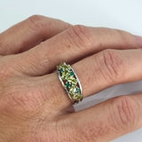 HG25.46 Peridot & Emerald Ring