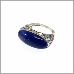 HG27.1 Lapis Lazuli & Multi-Gemstone Ring