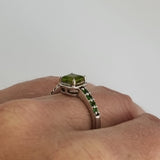 HG29.209 Peridot and Chrome Diopside Ring