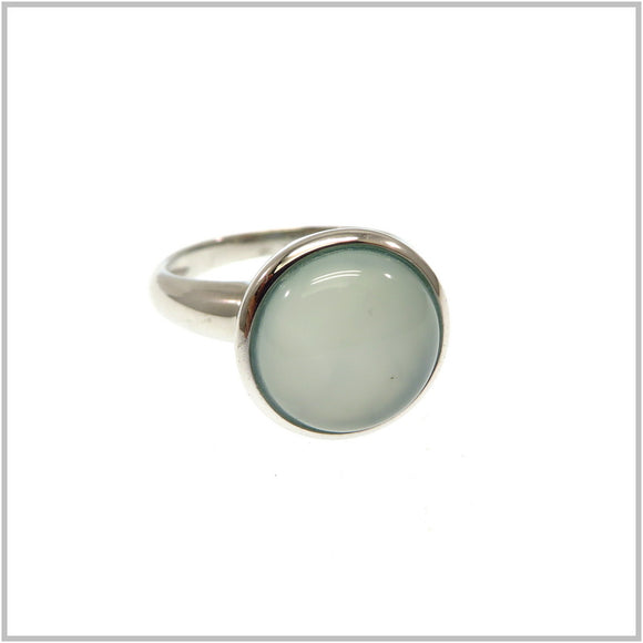 HG31.11 Blue Chalcedony Ring Sterling Silver