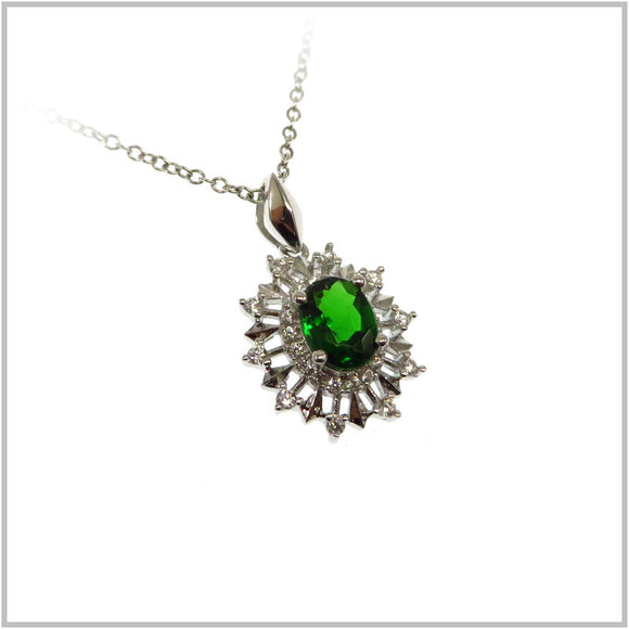 HG31.1 Chrome Diopside Pendant Sterling Silver