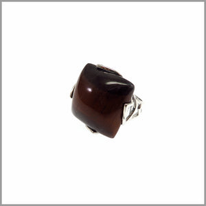 LG21.12 Red Tigers Eye Sterling Silver Ring