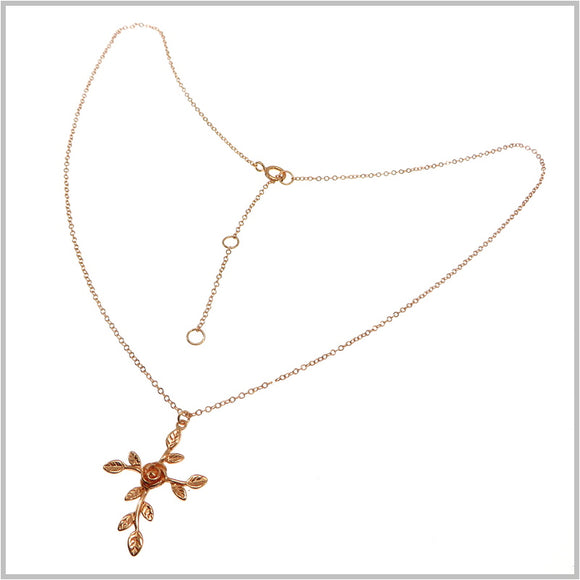 PS10.21 Rose Gold Plated Cross Necklace