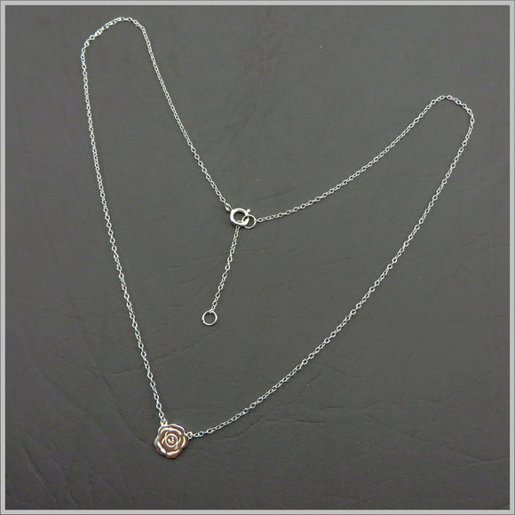 PS10.22 Sterling Silver Rose Necklace