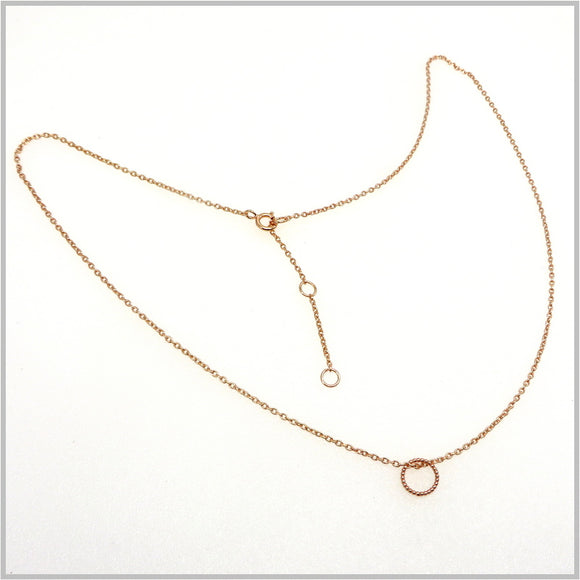 PS10.27 Rose Gold Plated Ring Necklace