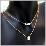 PS10.35 Gold Plated Double Necklace