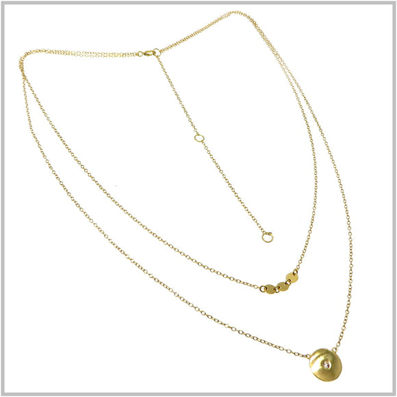 PS10.35 Gold Plated Double Necklace