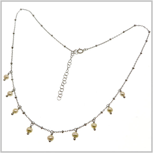 PS11.120 Freshwater Pearl Sterling Silver Necklace