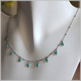 PS11.123 Turquoise Sterling Silver Necklace
