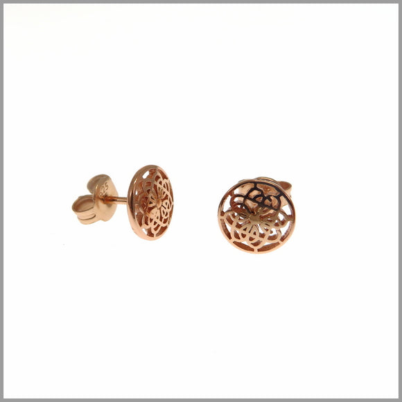 PS11.16 Rose Gold Plated Sterling Silver Stud Earrings