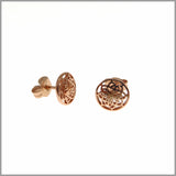 PS11.16 Rose Gold Plated Sterling Silver Stud Earrings