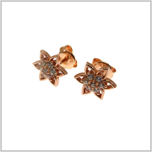 PS11.25 Rose Gold Plated Sterling Silver Stud Earrings