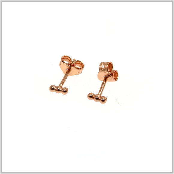 PS11.34 Rose Gold Plated Sterling Silver Stud Earrings
