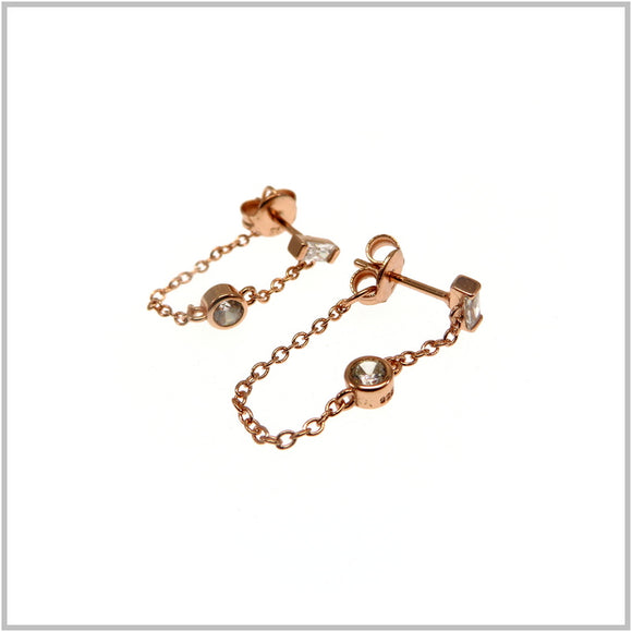 PS11.44 Rose Gold Plated Sterling Silver Earrings