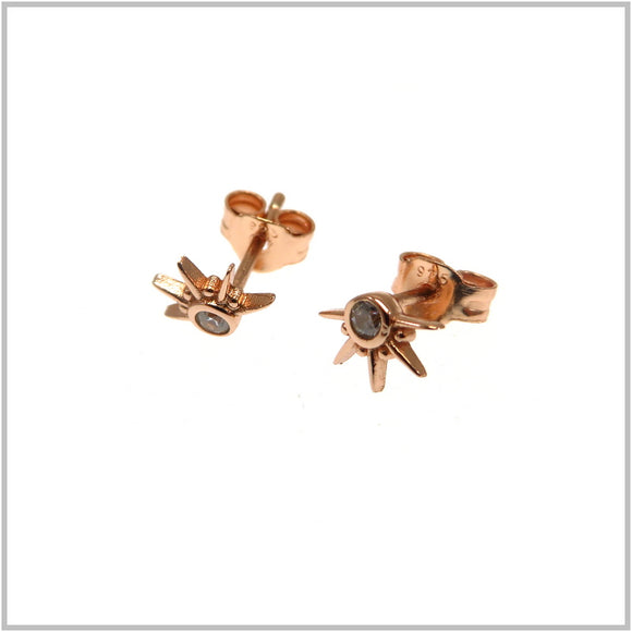 PS11.68 Rose Gold Plated Sterling Silver Stud Earrings