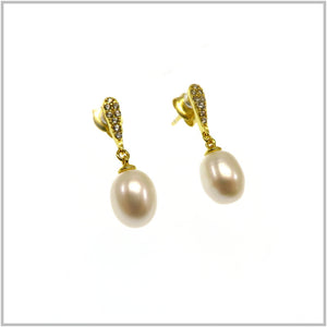 PS11.7 Gold Plated Sterling Silver Pearl Earrings