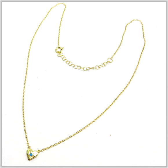 PS12.101 Heart Gold Plated Sterling Silver Necklace