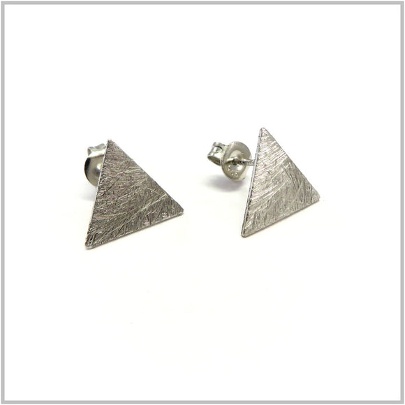 PS12.115 Triangle Sterling Silver Stud Earrings