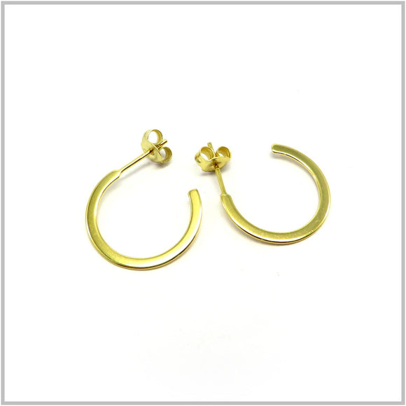 PS12.122 Gold Plated Sterling Silver Hoop Earrings