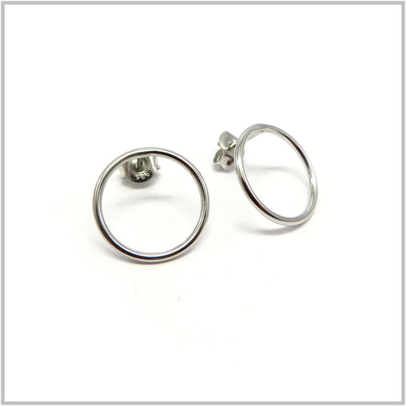 PS12.124 Circle Sterling Silver Earrings