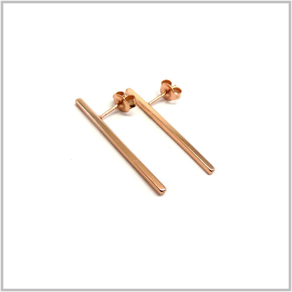 PS12.132 Sterling Silver Rose Gold Plated Earrings