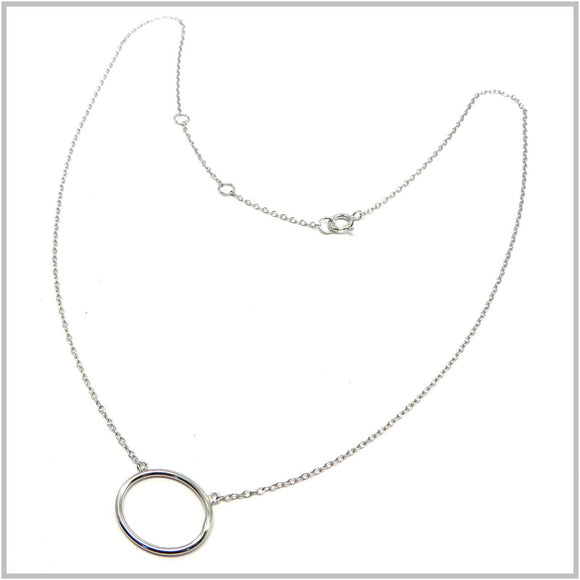 PS12.133 Oval Sterling Silver Necklace