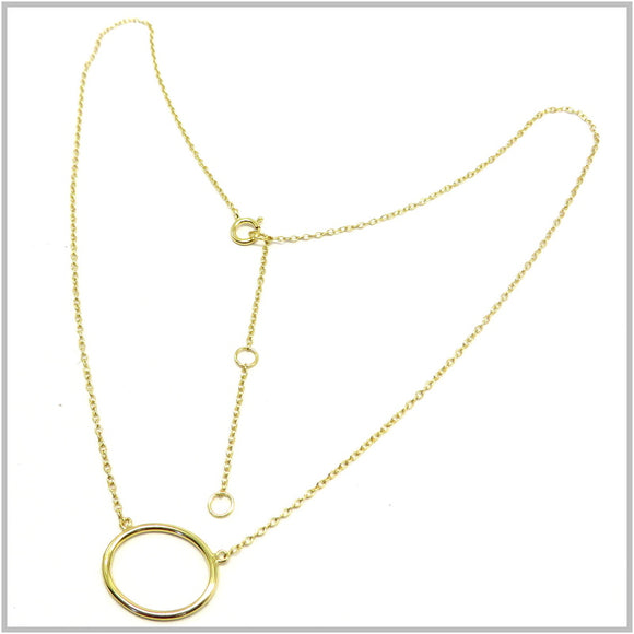 PS12.134 Oval Gold Plated Necklace
