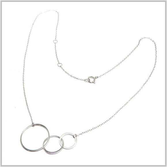 PS12.136 Circles Sterling Silver Necklace