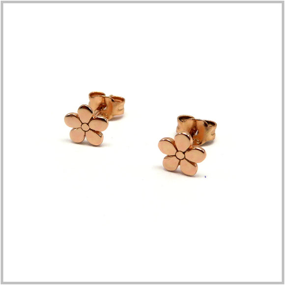 PS12.21 Daisy Rose Gold Plated Sterling Silver Stud Earrings
