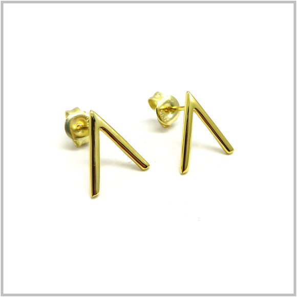 PS12.29 Arrow Gold Plated Sterling Silver Earrings