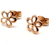 PS12.3 Daisy Rose Gold Plated Sterling Silver Stud Earrings