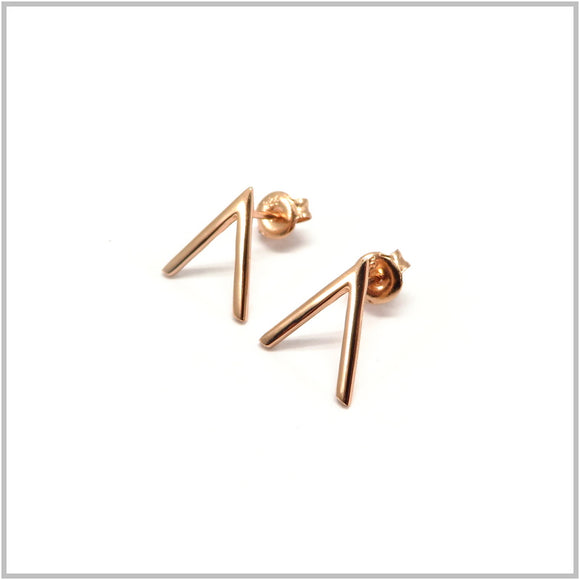 PS12.30 Arrow Rose Gold Plated Sterling Silver Stud Earrings